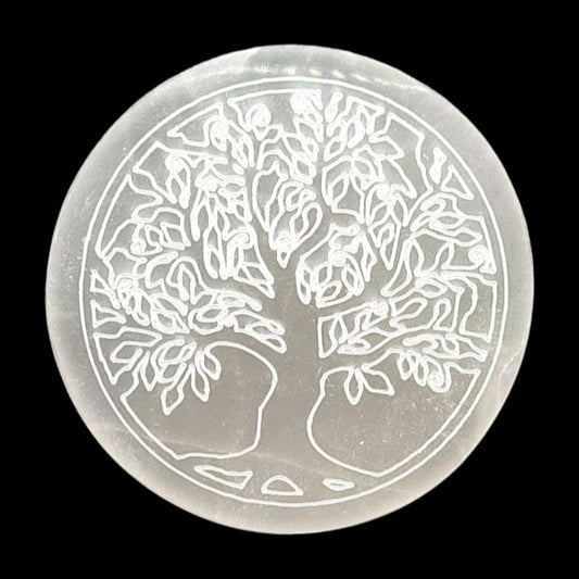 Piastra di ricarica in Selenite – Albero della Vita