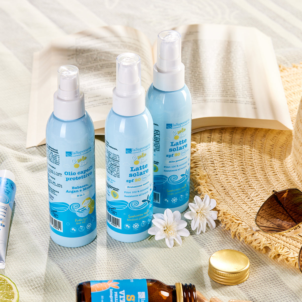 Latte solare SPF 50+ - Protezione molto alta bimbi e pelli sensibili La Saponaria