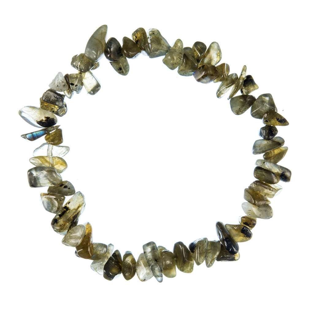 Bracciale elastico con chips di Labradorite