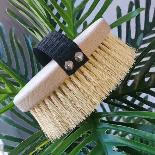 Spazzola per Dry Brushing in legno di faggio e tampico