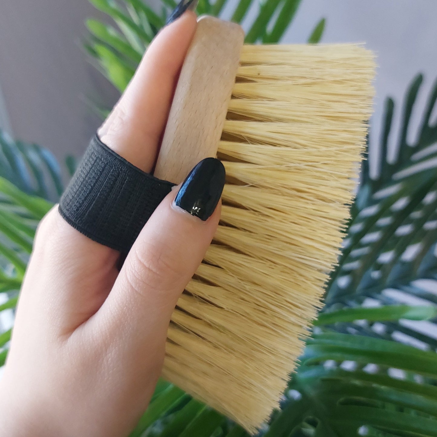 Spazzola per Dry Brushing in legno di faggio e tampico