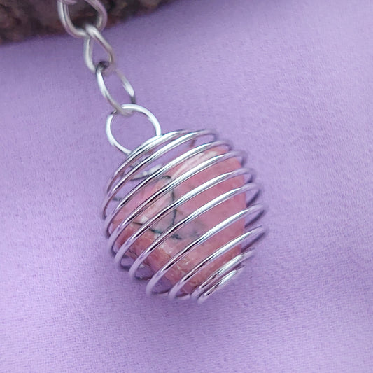 Portachiavi con Rodonite