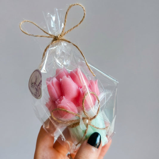 Bouquet di Tulipani profumato Fior di Luna - Candela fatta a mano in cera di soia