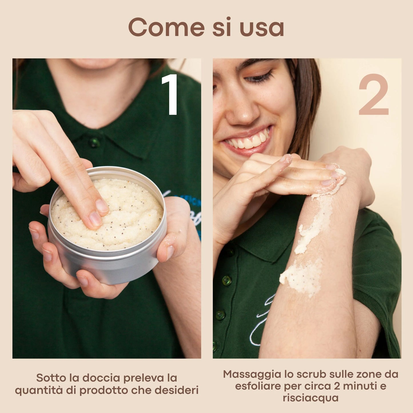 Scrub corpo biologico Arancio Dolce e Papavero - Officina dei Saponi