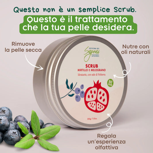 Scrub corpo biologico Mirtillo e Melograno - Officina dei Saponi