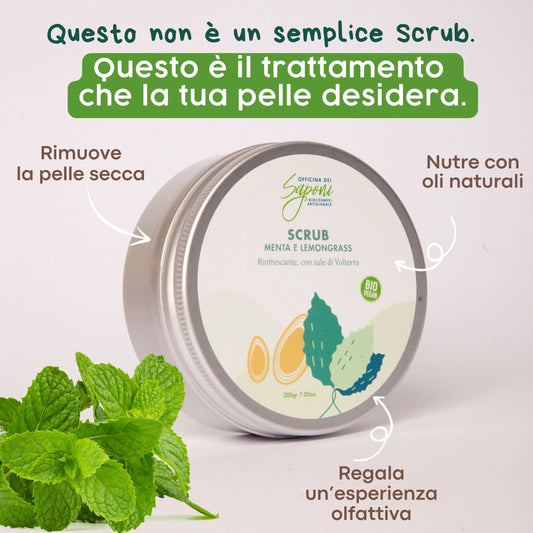Scrub corpo biologico Menta e Lemongrass - Officina dei Saponi