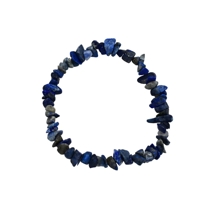 Bracciale elastico con chips di Lapislazzuli
