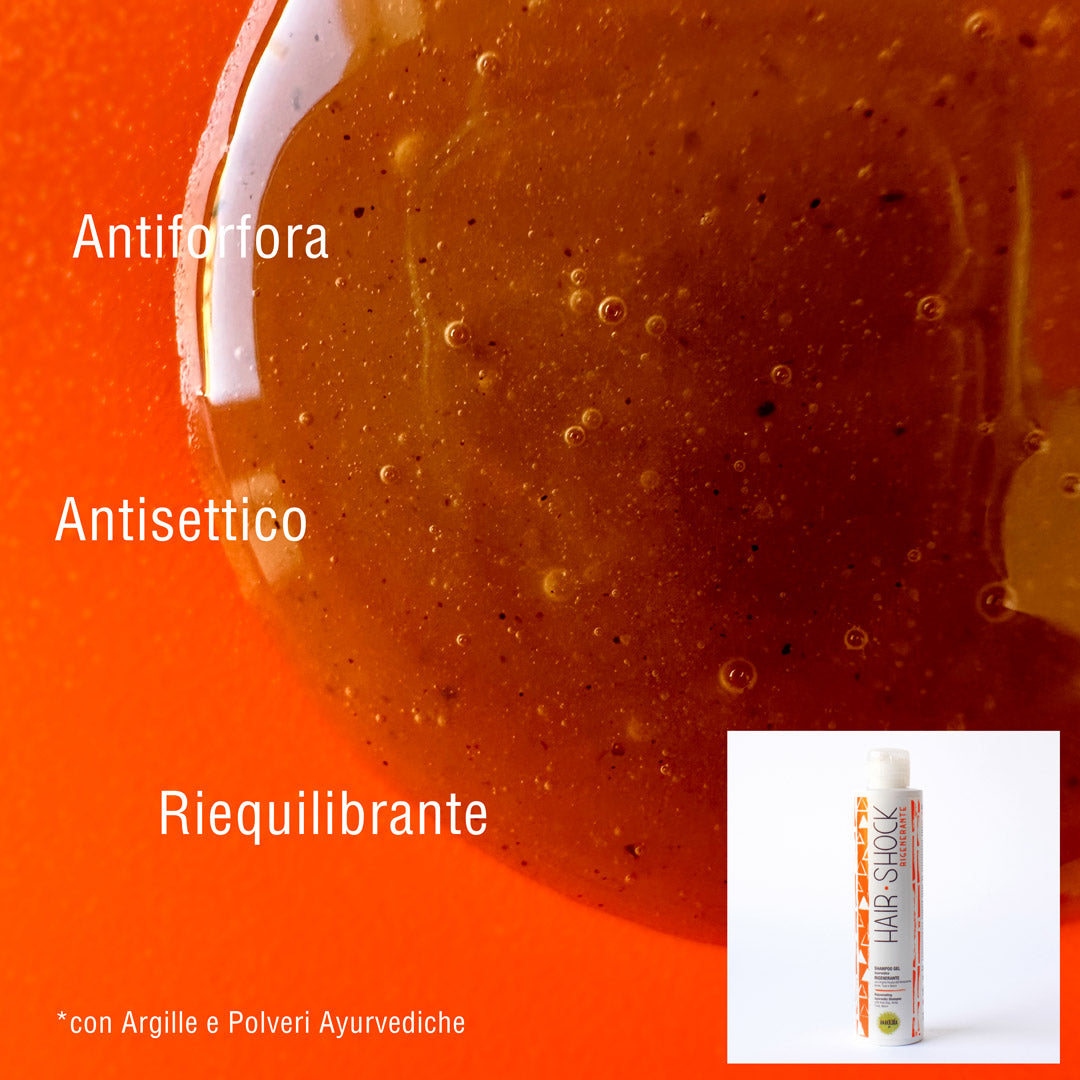 HAIR SHOCK FUOCO – Shampoo ayurvedico RIGENERANTE Anarkhìa Bio