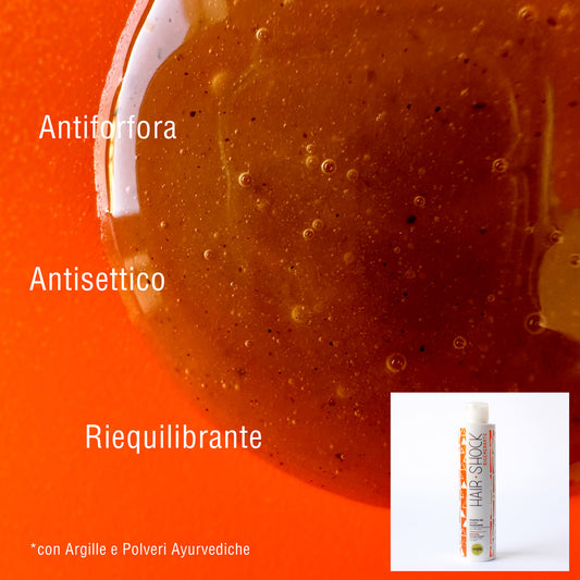 HAIR SHOCK FUOCO – Shampoo ayurvedico RIGENERANTE Anarkhìa Bio
