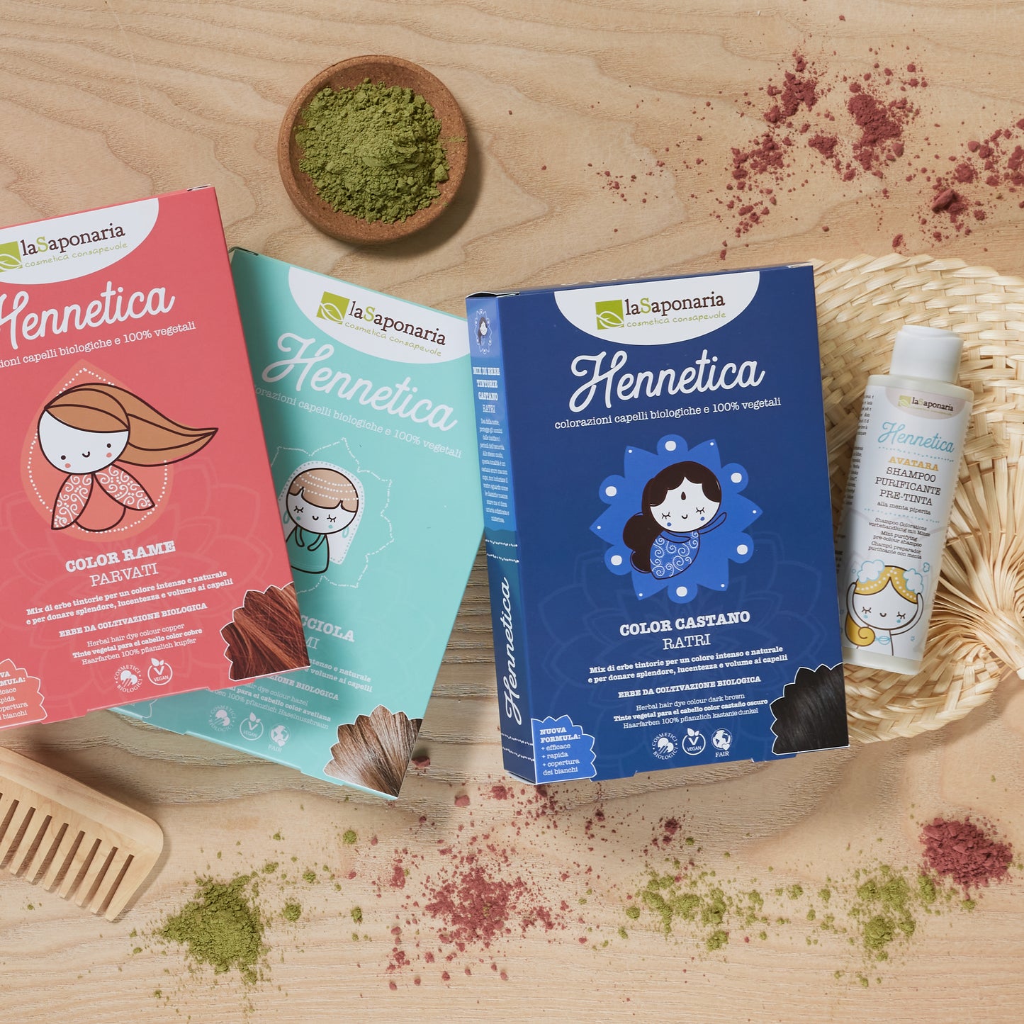 Hennetica Ratri Tinta Vegetale Castano Scuro - La Saponaria