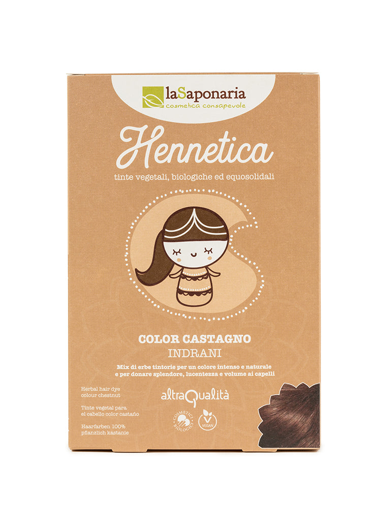 Hennetica Indrani Tinta Vegetale Castagno - La Saponaria