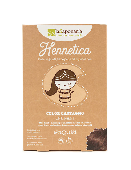 Hennetica Indrani Tinta Vegetale Castagno - La Saponaria