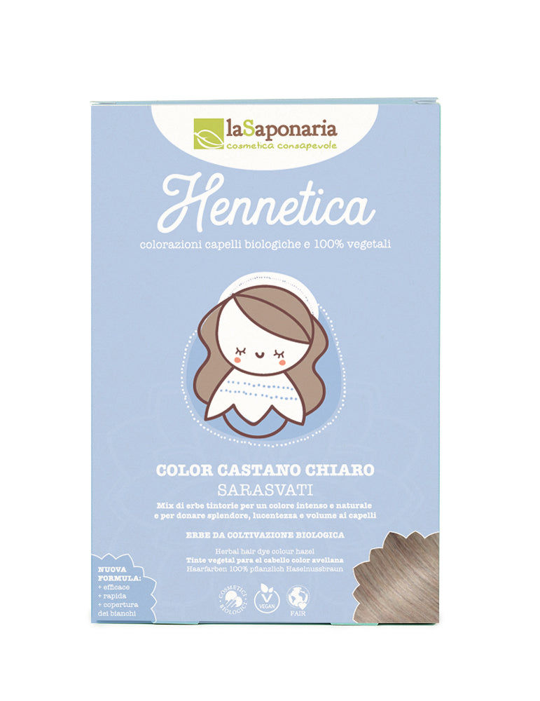 Hennetica Sarasvati Tinta Vegetale Castano Chiaro - La Saponaria