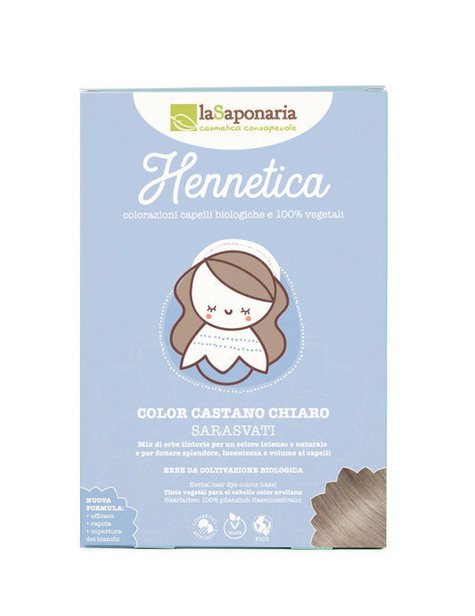 Hennetica Sarasvati Tinta Vegetale Castano Chiaro - La Saponaria