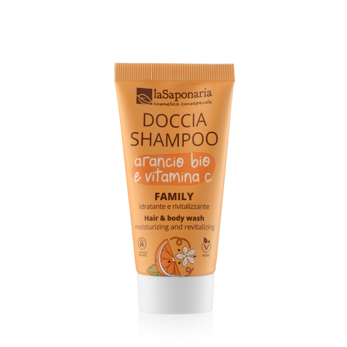 TRAVEL SIZE Doccia Shampoo Family - Arancio Bio e Vitamina C (30ml)
