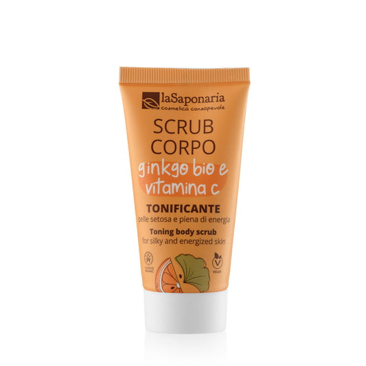 TRAVEL SIZE - Scrub corpo tonificante - Gingko Bio e Vitamina C (30 ml)