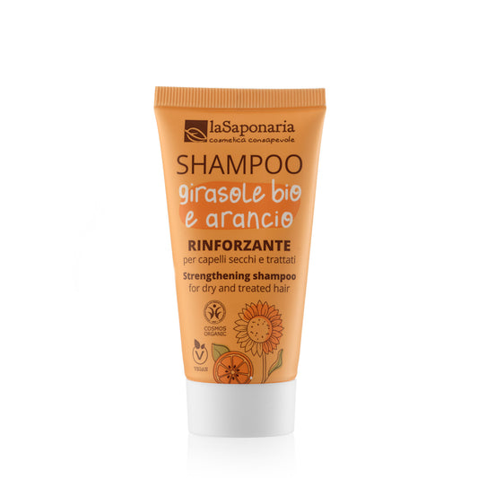 TRAVEL SIZE - Shampoo rinforzante al Girasole Bio e Arancio (30ml)