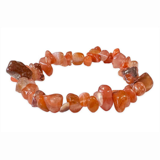 Bracciale elastico con chips di Corniola