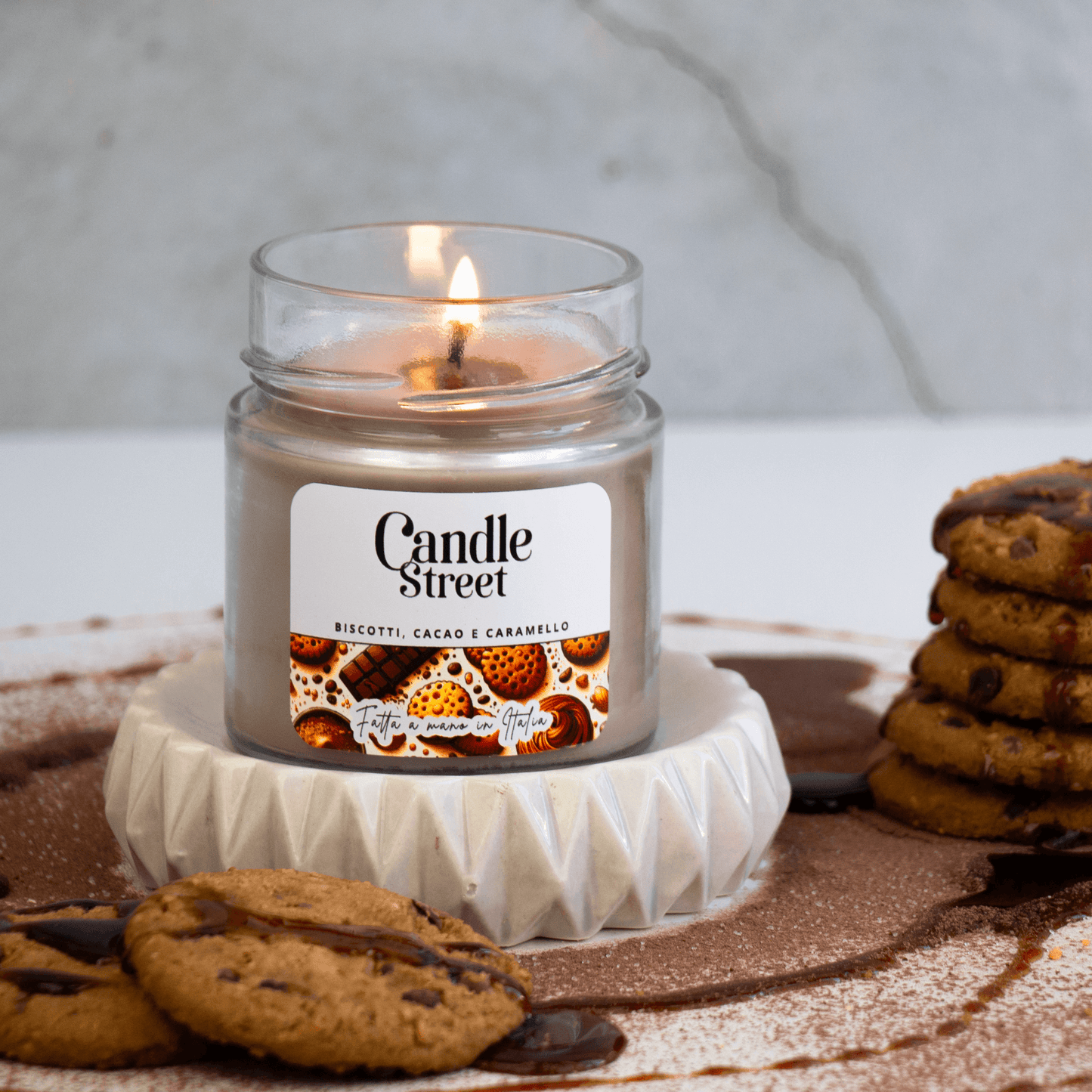 Candle Street - Candela Biscotti, Cacao & Caramello