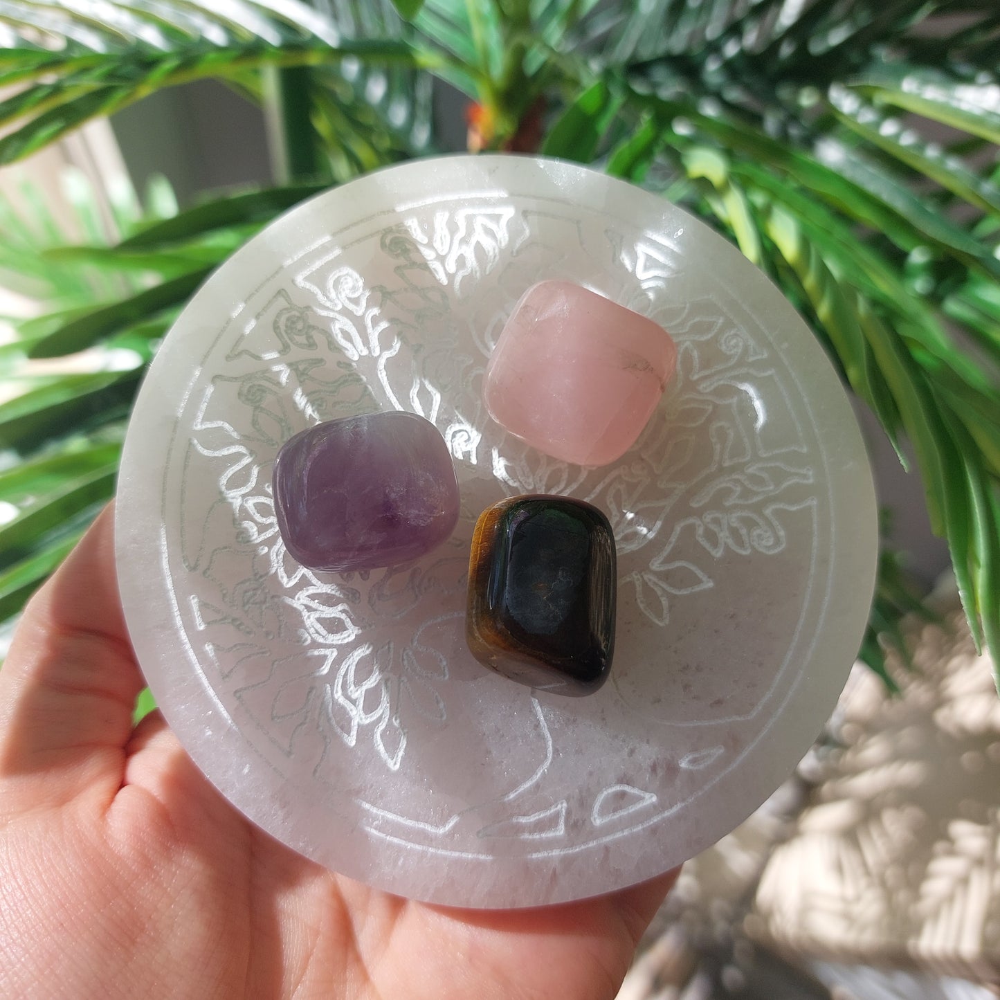 Piastra di ricarica in Selenite – Albero della Vita