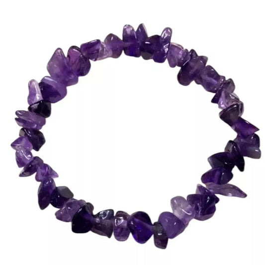 Bracciale elastico con chips di Ametista