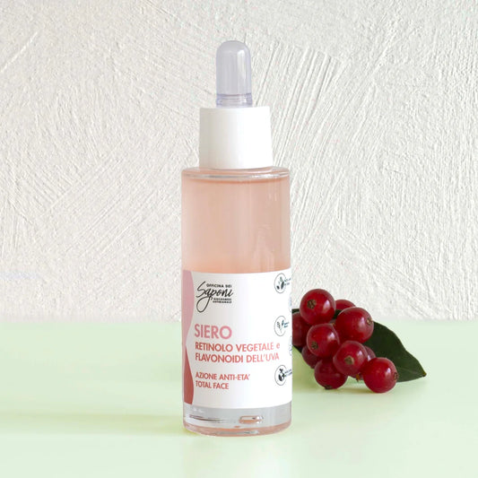 Siero Retinolo Vegetale e Flavonoidi dell'Uva Anti-età Total Face - Officina dei Saponi
