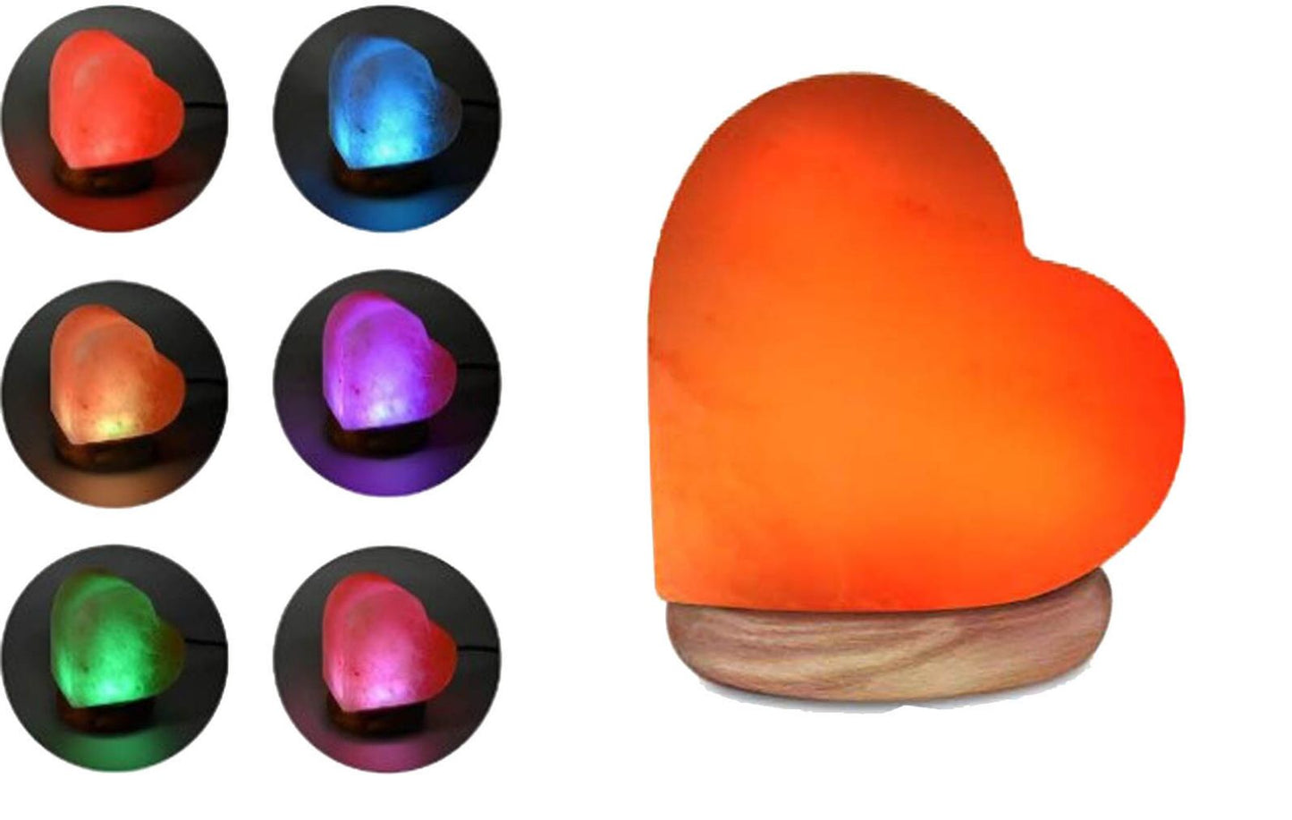 MINI Lampada di Sale a forma di cuore - USB Led