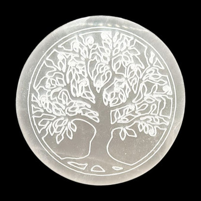 Piastra di ricarica in Selenite – Albero della Vita