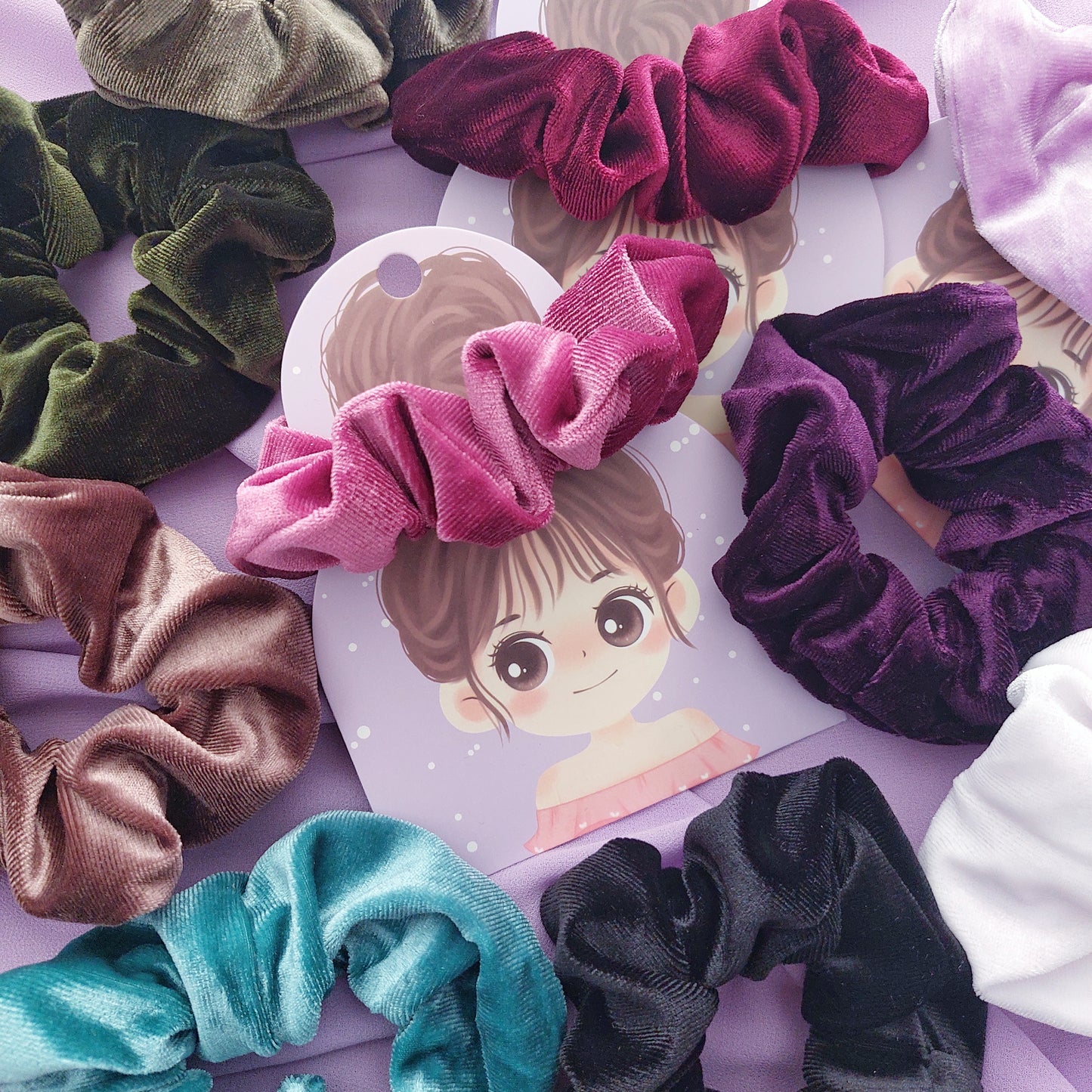 Scrunchies morbidi per capelli