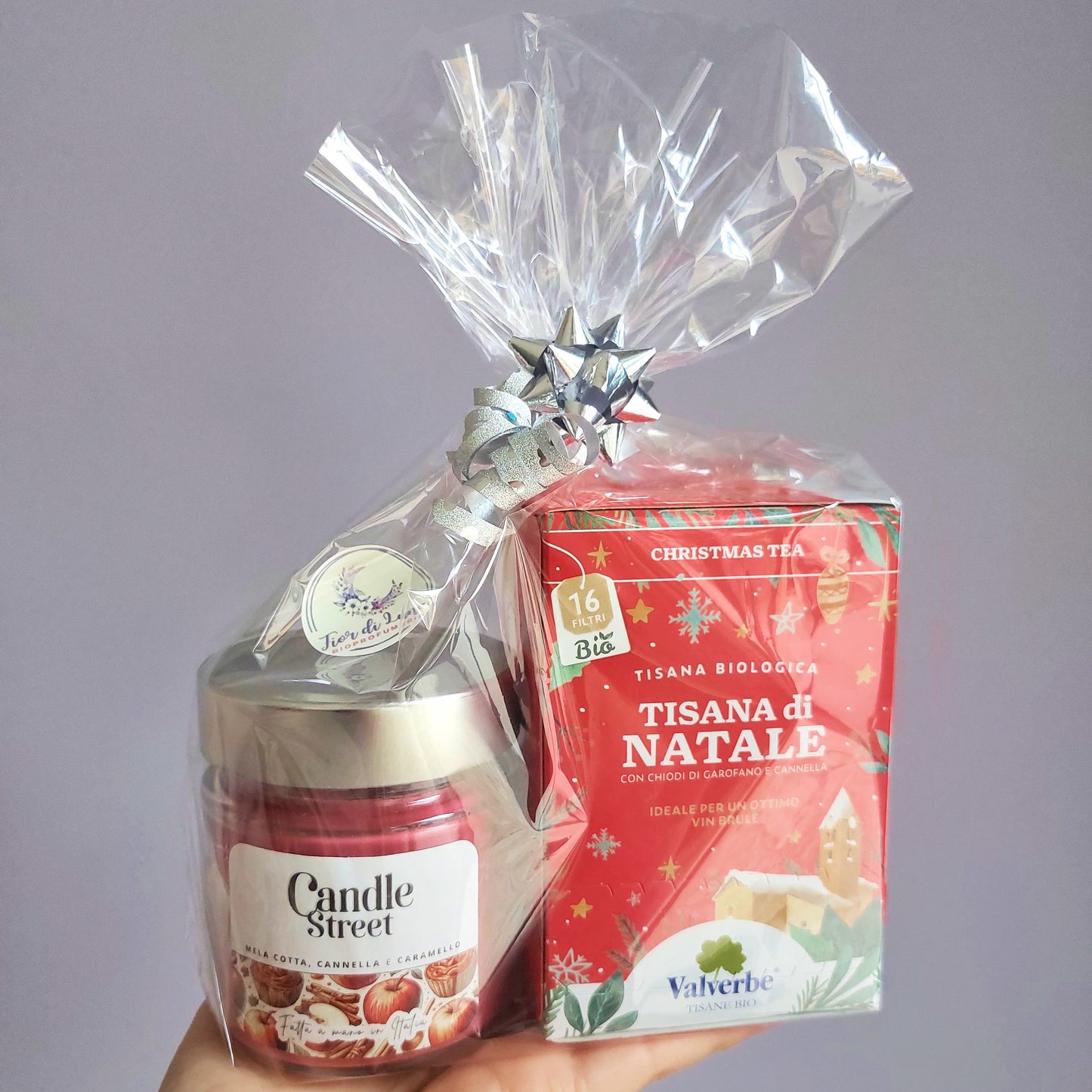 Candela Mela Cotta, Cannella e Caramello + Tisana di Natale