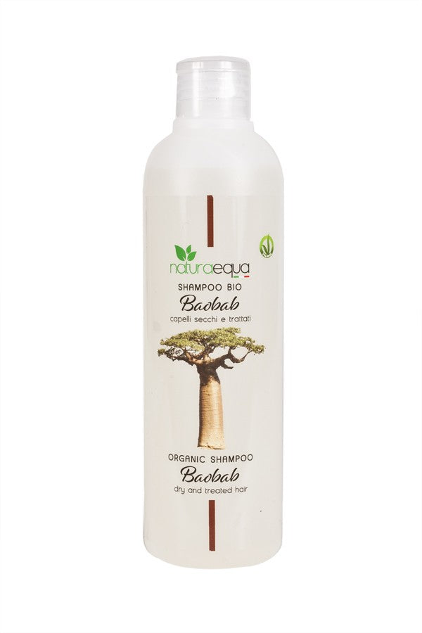 Shampoo bio al Baobab per capelli secchi e trattati 250ml - NaturaEqua
