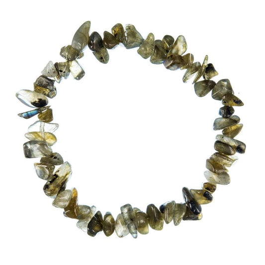Bracciale elastico con chips di Labradorite