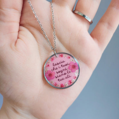 Collana “Lascia che i tuoi sogni siano le tue ali”