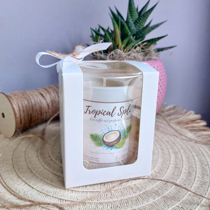 Candela Fatta a Mano "Tropical Splash" - Un tuffo nei profumi dei tropici