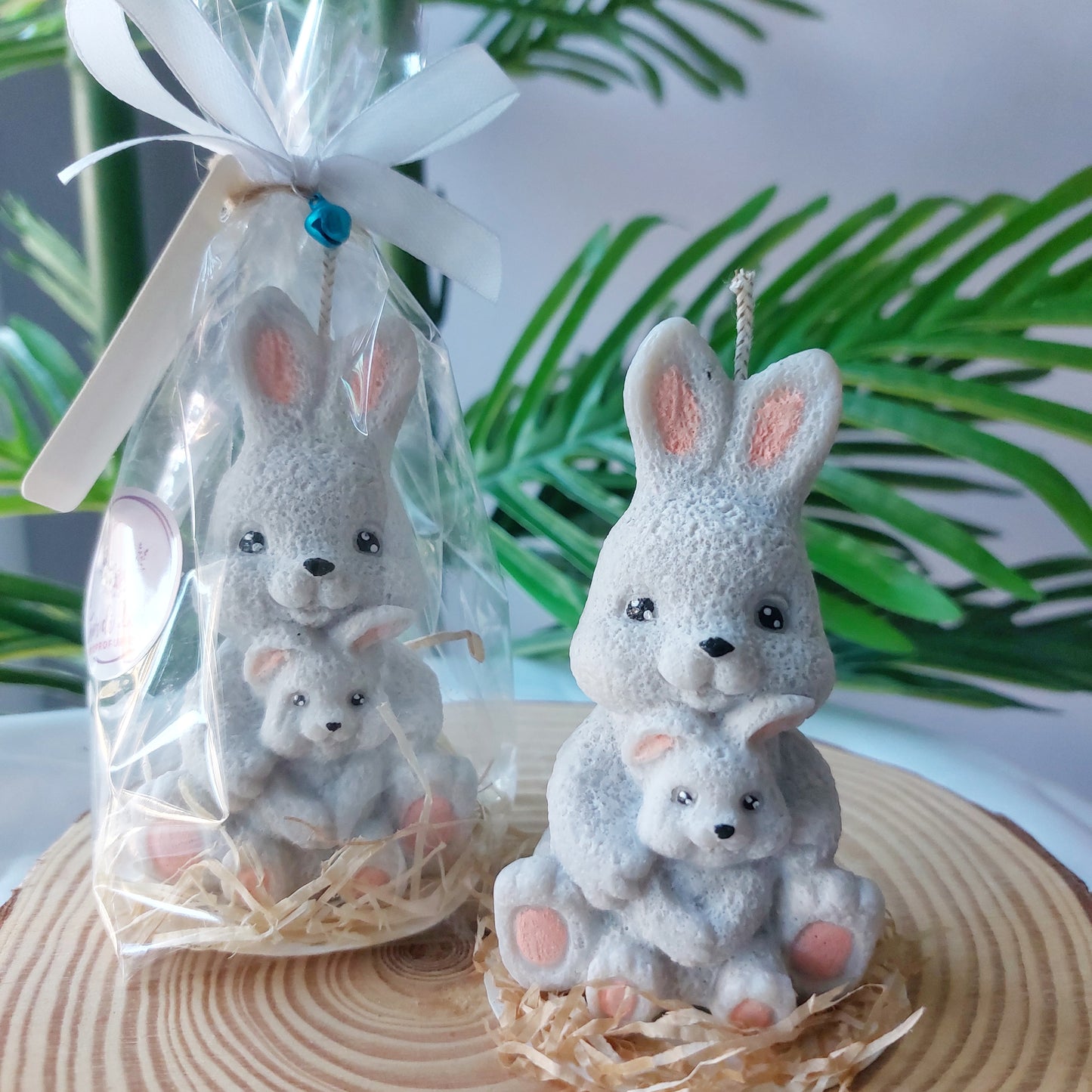 Candela a forma di coniglietto in cera di soia – Idea Regalo Pasqua