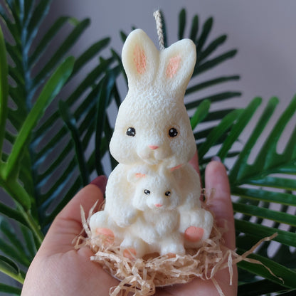 Candela a forma di coniglietto in cera di soia – Idea Regalo Pasqua