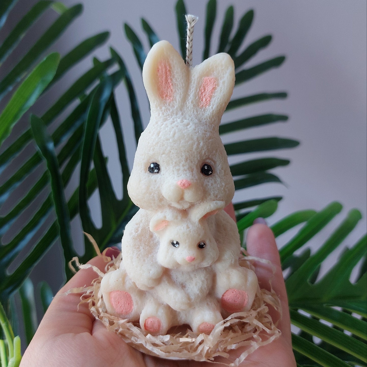 Candela a forma di coniglietto in cera di soia – Idea Regalo Pasqua