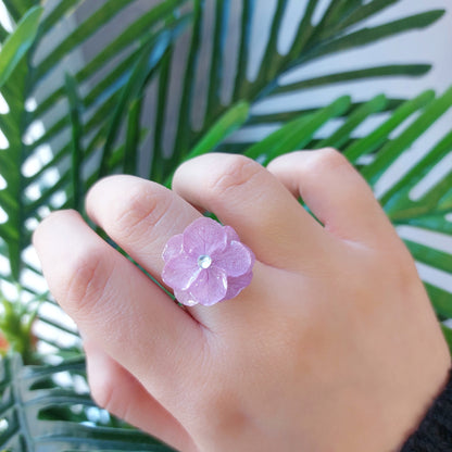Anello Ortensia Rosa
