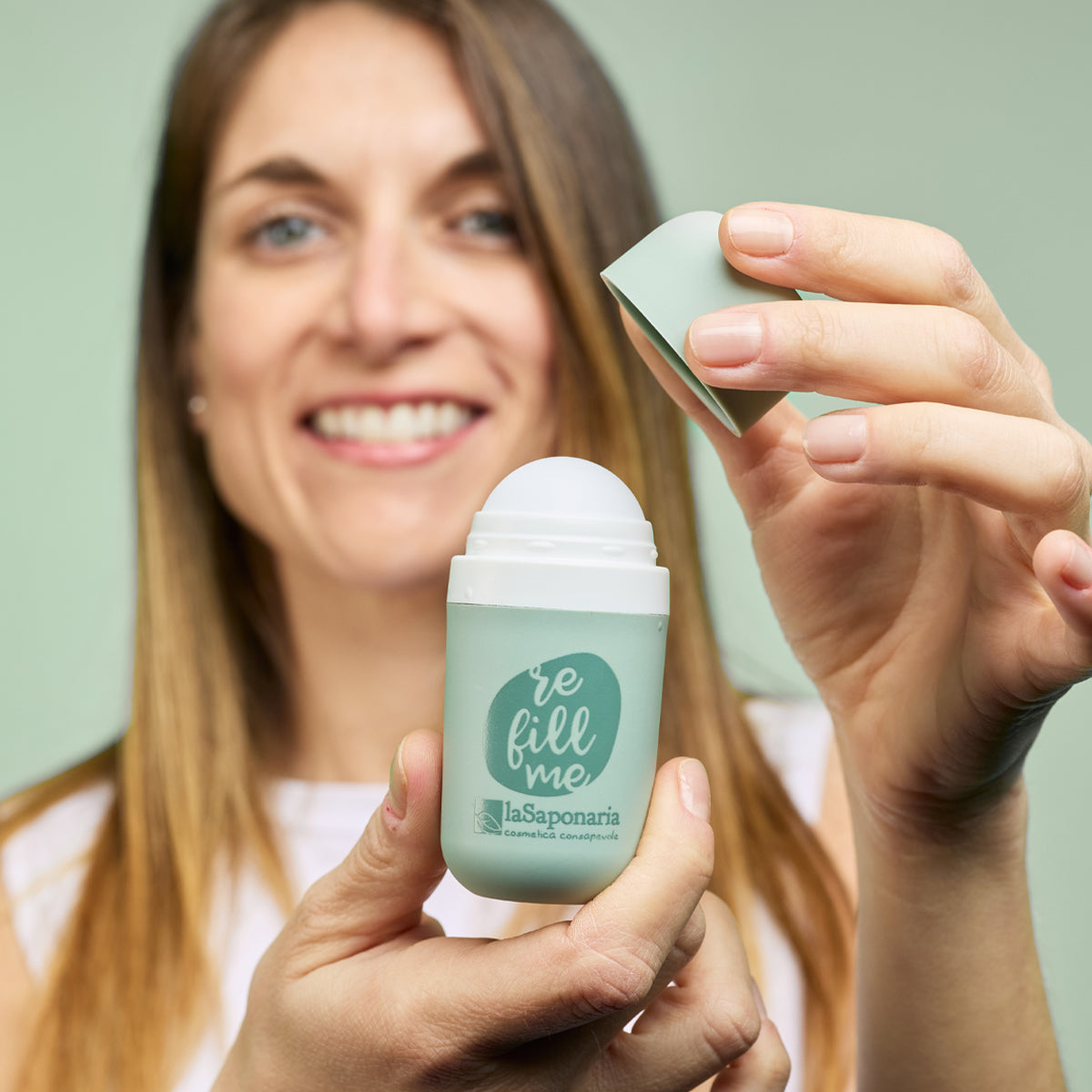 Applicatore deodorante roll-on riutilizzabile La Saponaria
