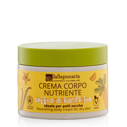 Crema corpo nutriente Carota e Vaniglia - Soffice di Karite La Saponaria