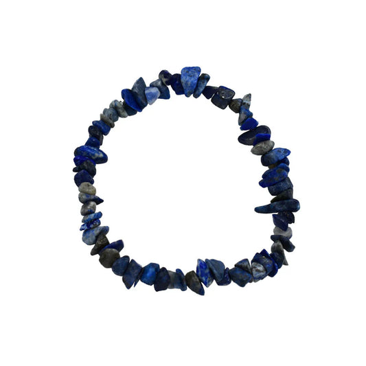 Bracciale elastico con chips di Lapislazzuli