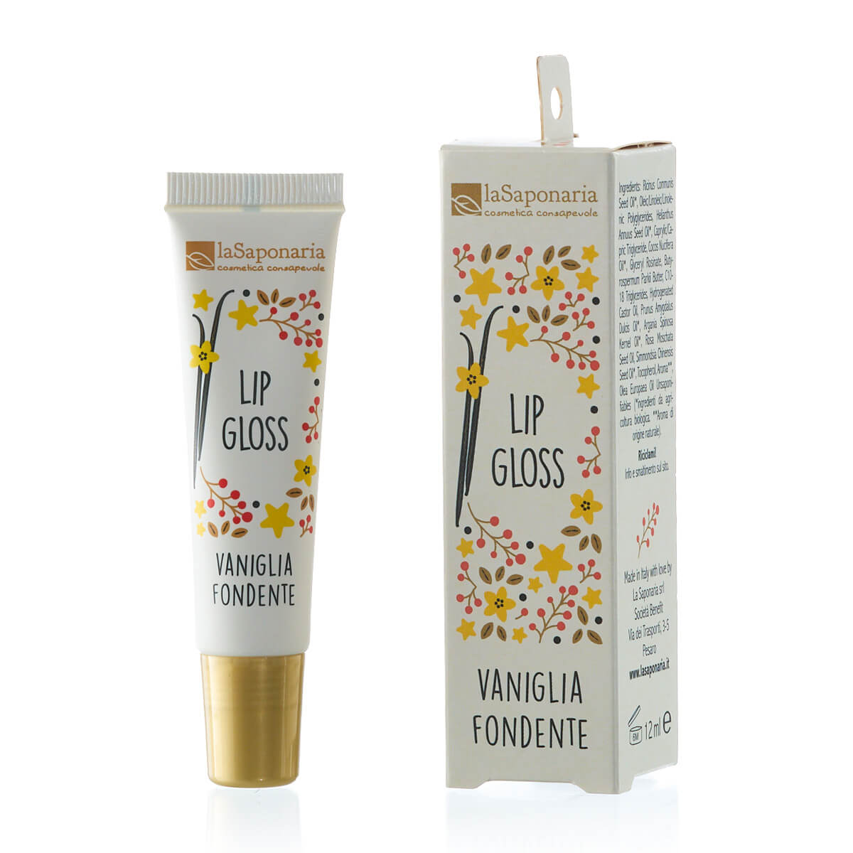 Lip Gloss Trasparente Vaniglia Fondente - La Saponaria