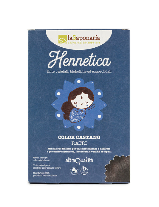 Hennetica Ratri Tinta Vegetale Castano Scuro - La Saponaria