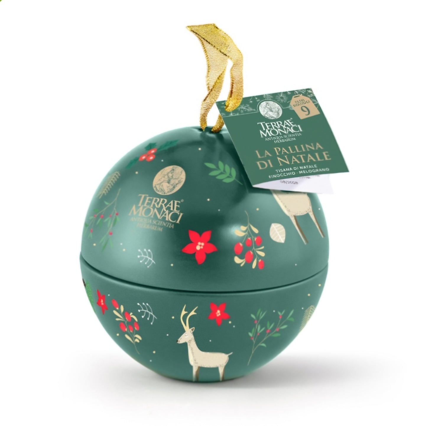 Pallina di Natale con Tisane Valverbe Terrae Monaci