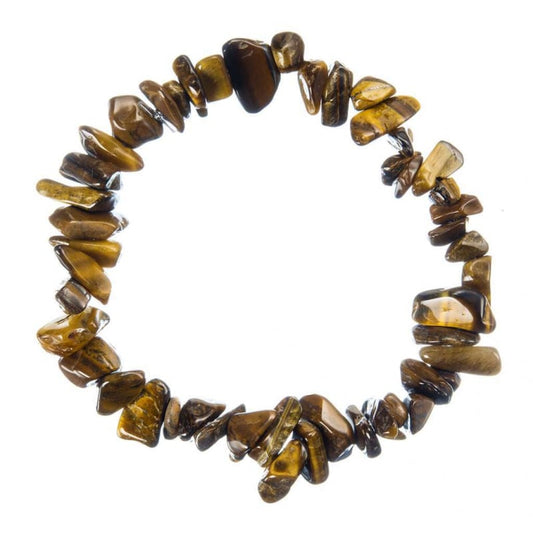 Bracciale elastico con chips di Occhio di Tigre