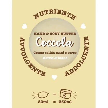 Crema solida mani e corpo "Coccola" al Cacao e Karitè - La Saponaria