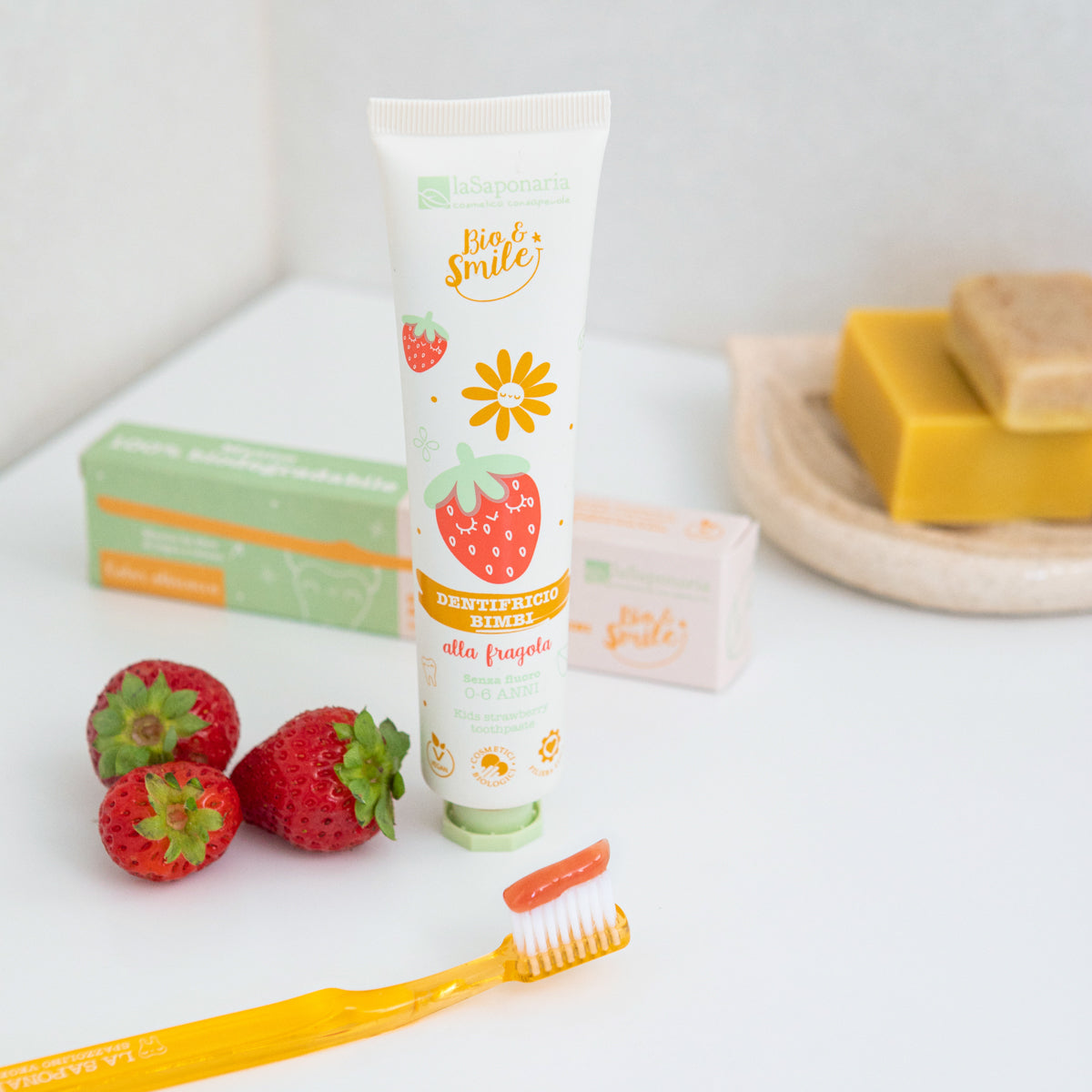 Dentifricio Lenitivo Bimbi Fragola - La Saponaria