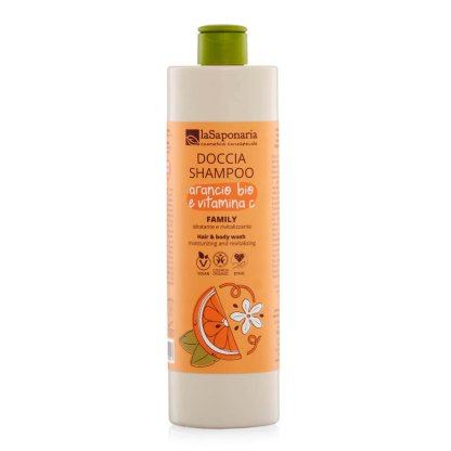 Doccia Shampoo Family Arancio Bio e Vitamina C Idratante e Rivitalizzante 500ml - La Saponaria