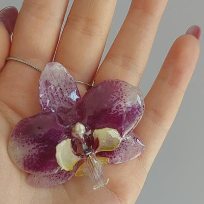 Collana Orchidea Viola