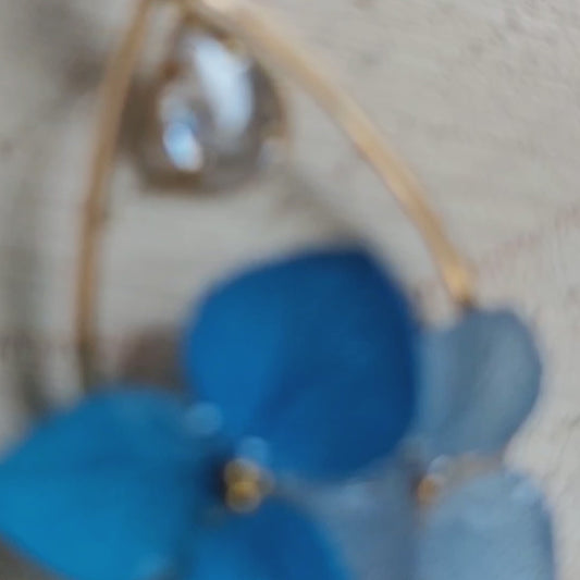 Orecchini "Armonia" con Ortensie Blu